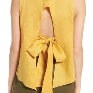 Mustard yellow, open back tank